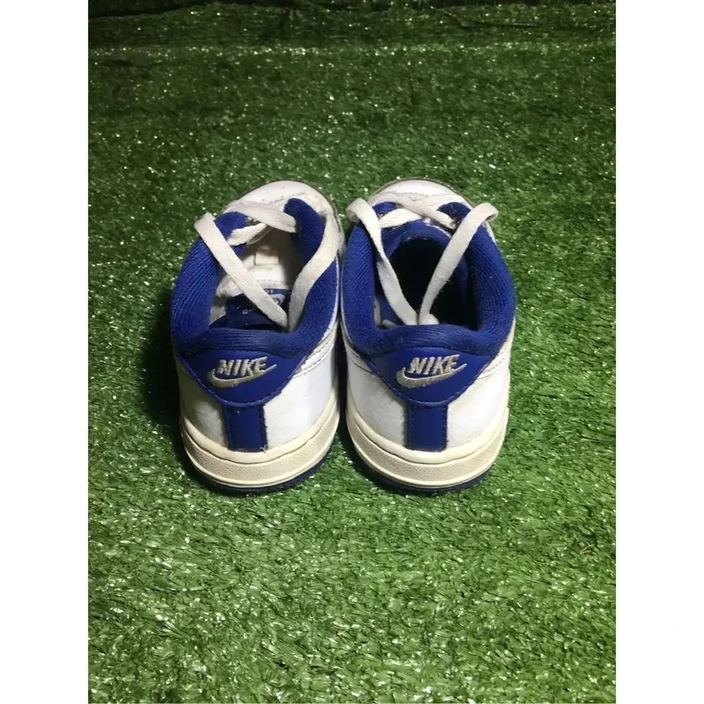 Kids/toddlers Airforces size 9c Nike white/blue leather back to school bts play